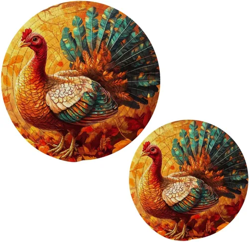 Miniatura 55 de Salvamanteles de flores de amapola otoñal para platos calientes, ollas y sartenes, salvamanteles tejidos de algodón, redondo, grande, decoración