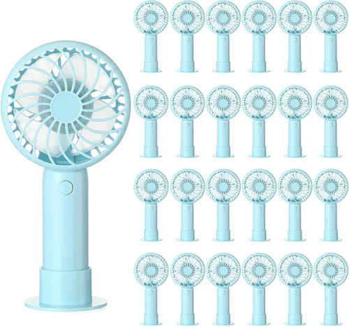 Miniatura 48 de Tujoe Mini ventilador de mano potente de 3 velocidades, ventilador personal pequeño portátil recargable con base USB para mujeres, maquillaje