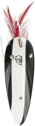 Miniatura 16 de Dardevle Dardevlet Weedless Nickel Back 3/4 oz Fishing Spoons Rojo/Blanco