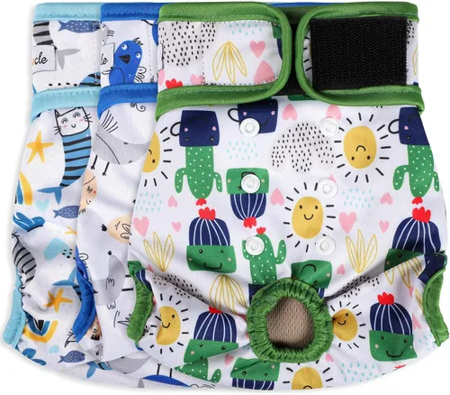 Miniatura 27 de Pañales lavables para perras – Pañales reutilizables de primera calidad para perras en celo – Pañales para perras altamente absorbentes