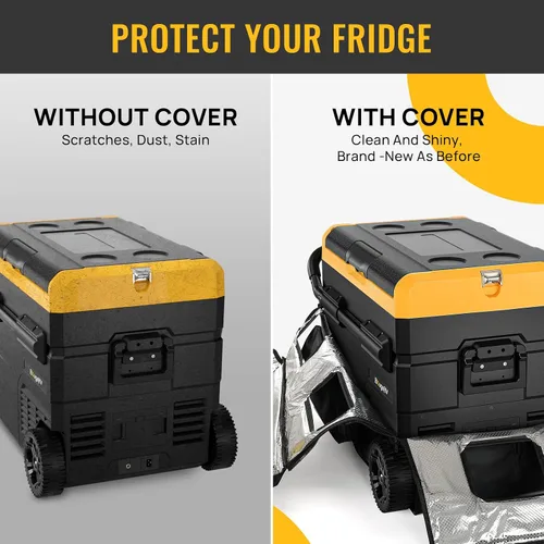 Miniatura 2 de BougeRV Funda protectora aislada de 48 cuartos de galón, funda de refrigerador portátil de 12 voltios para refrigerador BougeRV CR45/CRD45, bolsa