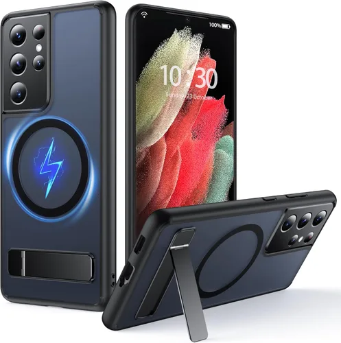 Miniatura 17 de [NO.1 - Funda magnética para Samsung Galaxy S21 con MagSafe [prueba de caídas de grado militar] [mate translúcido] [antihuellas] parachoques