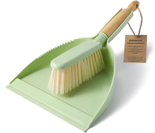 Juego de recogedor y cepillo – Juego de recogedor y cepillo pequeño, juego de escoba y recogedor de mano, juego de cepillo y recogedor para coche,