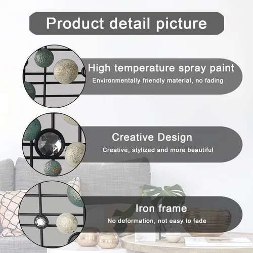 Miniatura 4 de KEQAM Arte de pared de metal moderno grande, decoración de pared de metal para el hogar, esculturas de pared hechas a mano para colgar en la pared