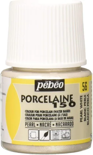 Pebeo Porcelaine 150, Pintura China, Botella 1.5 fl oz - Blanco Perla