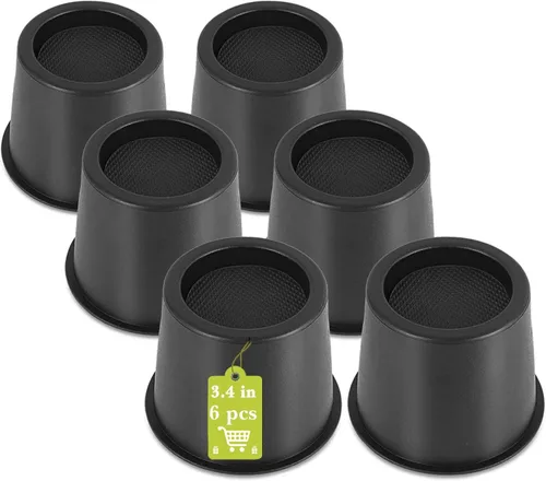 Miniatura 15 de Paquete de 12 elevadores de muebles de 1 pulgada, elevadores de cama ajustables resistentes para mesa, escritorio, sofá, silla, gabinete, marco