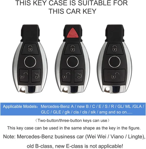 Miniatura 2 de ELOHEI - Funda para llavero de Mercedes Benz de TPU suave premium, compatible con Mercedes Benz C E S M, CLS, CLK, G, Clase G, llavero inteligente