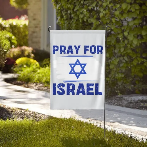 Miniatura 4 de Bandera con texto en inglés "I Stand With Israel Flag Pray For Israel" Bandera de Estados Unidos con bandera de Israel, bandera de Israel, bandera
