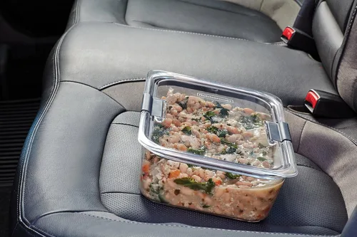 Miniatura 7 de Contenedor de almacenamiento de alimentos Rubbermaid Brilliance, plástico sin BPA, Mini, 0,5 tazas, 4 unidades, transparente, Transparente
