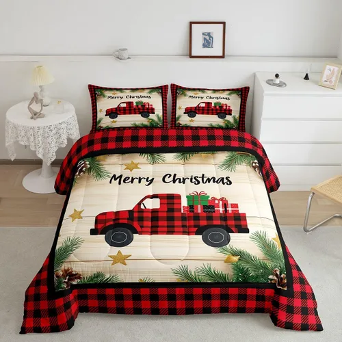 Miniatura 12 de Juego de edredón de Navidad de dibujos animados para niños, tamaño individual, juego de ropa de cama Kawaii de Papá Noel, pingüino, ciervo