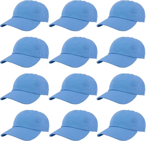 Miniatura 92 de Gelante Gorras de béisbol 100% algodón liso en blanco tamaño ajustable al por mayor a granel de 12