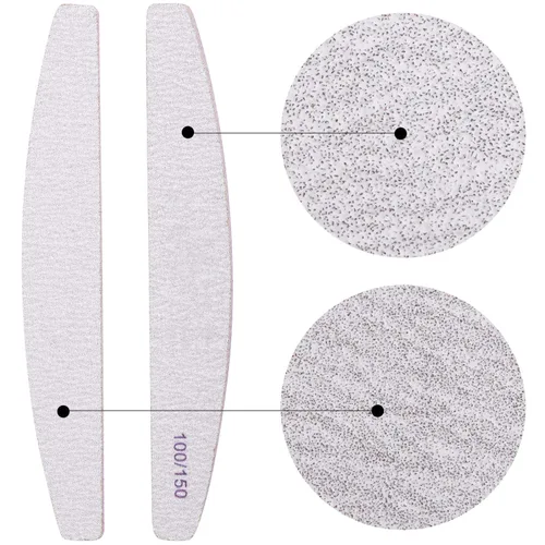 Miniatura 2 de 25 limas de uñas de grano 100/150 de doble cara, lavables, tablero de esmeril para uñas acrílicas, gel, uñas naturales