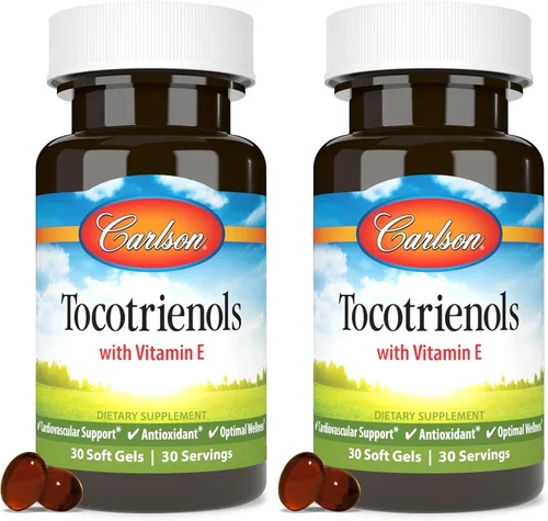 Miniatura 10 de Carlson - Tocotrienoles, 40 mg, con Vitamina E, Gamma, Alfa, Delta, Beta, de origen sostenible, 30 cápsulas blandas