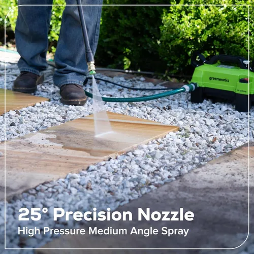 Miniatura 8 de Greenworks Lavadora a presión de 1700 PSI y 1.2 GPM, ultra compacta y ligera, ideal para limpiar patios, terrazas, aceras, muebles de exterior