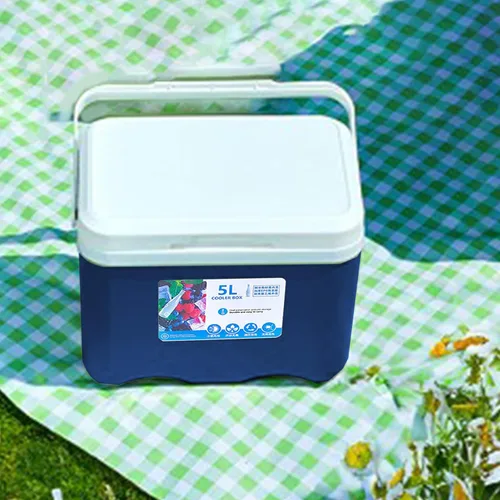 Miniatura 4 de Enfriador portátil para acampar con asas de 5 litros, enfriador de hielo pequeño y duro, a prueba de fugas, para exteriores, mantiene el hielo hasta