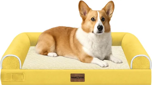 Miniatura 78 de Cama ortopédica lavable para perros medianos y grandes: cama con cojines de apoyo para perros medianos y grandes, cama impermeable de espuma tipo