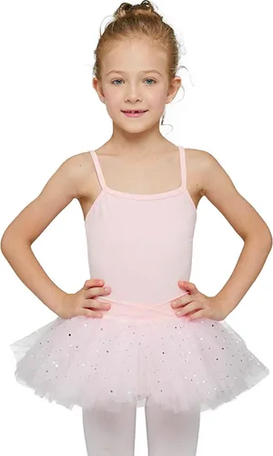 MdnMd Ballerina Outfits Toddler Girls Ballet Tutu Leotard Dance Glitter Camisole Skirted Ballerina Dress