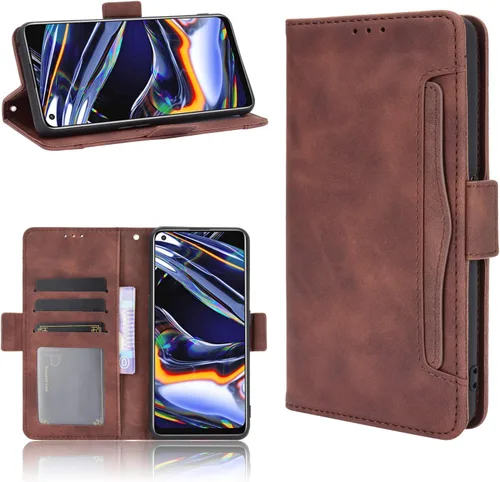 Miniatura 8 de Funda para Oppo Realme 7 Pro Funda para Oppo Realme 7 Pro RMX2170 Funda de piel sintética con tapa y tapa para Oppo Realme 7 Pro RMX2170, color negro
