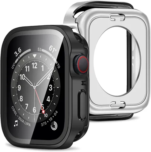 Miniatura 28 de Amizee Estuche 2 en 1 [Paquete de 2] Compatible con Apple Watch Series 9/8/ 7 de 45 mm con Protector de Pantalla Integrado, Cubierta Protectora