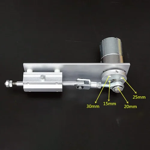 Miniatura 4 de Actuador lineal de ciclo alternativo DIY DC 12V Mini Gear Motor telescópico ajustable con controlador de velocidad carrera 15/20/25/1.181 in