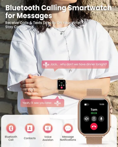 Miniatura 3 de Smart Watch for Women for iPhone Android: 1.85" Smart Watch with 30 Days+ Battery Life Make/Recive Call Heart Rate SpO2 Sleep Monitor 120+