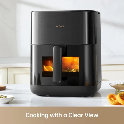 Miniatura 5 de Mova Freidora de aire FD10Pro, freidora digital grande de 6.3 cuartos de galón con ventana visible, 11 modos de cocción preestablecidos, sistema