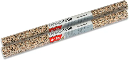 Miniatura 2 de d-c-fix 346-0181-2PK - Película autoadhesiva decorativa, granito marrón, rollo de 17 x 78 pulgadas, paquete de 2