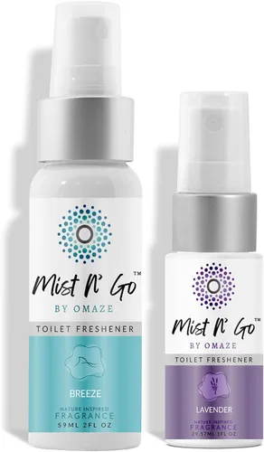 Miniatura 37 de Mist N' Go by Omaze - Aerosol de Baño de Viaje para Inodoro Eliminador de Olores - Aerosol de Inodoro de Viaje para Ambientador de Aire de Baño