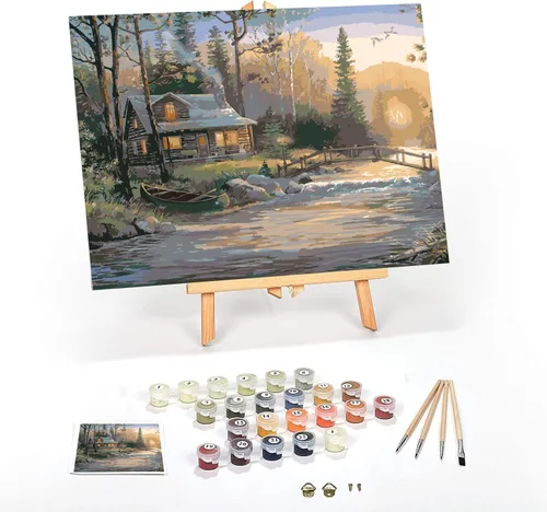 Miniatura 28 de Ledgebay Kit de Pintura por Números DIY para Adultos con Lienzo Enmarcado, de Principiante a Avanzado, los Kits Incluyen Juego de Pintura Acrílica