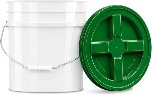 Miniatura 22 de ePackageSupply Cubo de 3.5 galones con tapa, cubo de grado alimenticio con tapa hermética de rosca con sello gamma hermético, plástico de Rojo