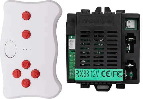 weelye RX88 12V FCC 3P Receptor y Control Remoto Niños Ride-Ons Juguetes Coche 12Volt Accesorios para Niños Paseo Eléctrico en Piezas de Repuesto de