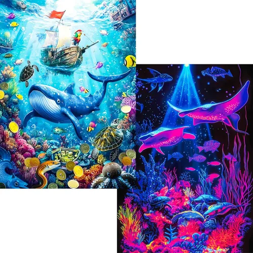 Miniatura 12 de Rompecabezas de 1000 piezas para adultos - Pack de 2 rompecabezas de tortuga marina y escena de playa, rompecabezas para adultos, tema relajante