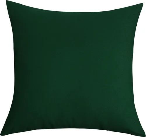 TangDepot - Funda de almohada hecha a mano 100% lona de algodón, Algodón, Verde Oscuro