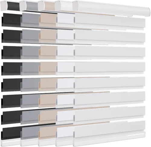 Miniatura 20 de Changshade - Persianas de cebra personalizadas con cordón, persianas enrollables de cebra con bloqueo de luz (85%) con cordón, persianas enrollables