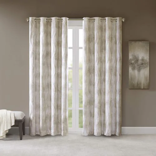 Miniatura 19 de Sun Smart Bentley - Cortinas opacas para ventana, jacquard de punto Ogee, decoración de sala de estar, aislamiento térmico, bloqueo de luz