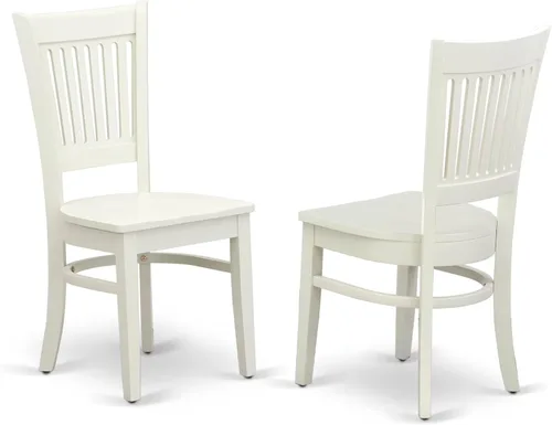 Miniatura 4 de East West Furniture AMVA3-LWH-W - Juego de mesa de cocina de 3 piezas para espacios pequeños contiene una mesa de comedor redonda con pedestal y 2