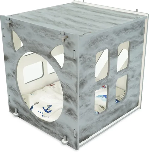 Miniatura 7 de SUSSEXHOME Pets - Cama cubeta para mascotas de 15.75 x 15.75 x 17.7 pulgadas, resistente a los arañazos, acogedora cama cubierta para gatos de Tigre