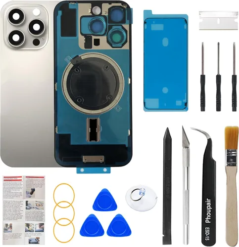 Miniatura 7 de Reemplazo de cristal trasero OEM compatible con iPhone 15 de 6.1 pulgadas con marco de cámara y lente de cámara + kit de herramientas de reparación