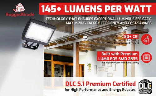 Miniatura 6 de RuggedGrade Luz de inundación LED de 30 W - Serie Kivo II - 4.350 lúmenes - Color seleccionable 3000K/4000K/5000K - Montaje de inundación/fotocélula