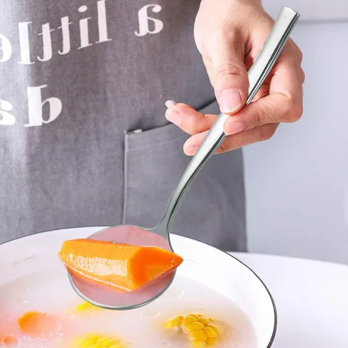 Miniatura 8 de Cucharón de sopa de acero inoxidable de 3 piezas, cucharón de salsa