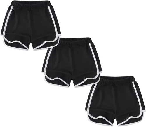 Allmeingeld Conjunto de 3 pantalones cortos de delfín para deportes activos, multicolor de 3 a 10 años