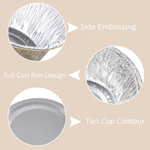 Miniatura 3 de 150 tazas de papel de aluminio para hornear de 3 onzas, forros desechables de aluminio para cupcakes, papel de aluminio, moldes de papel plateado