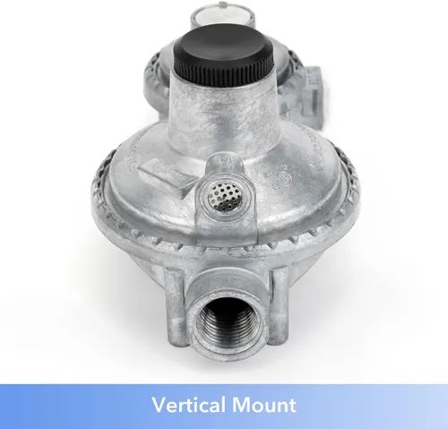 Miniatura 2 de Stanbroil Regulador de propano vertical de dos etapas con salida NPT hembra de 3/8 pulgadas y entrada NPT hembra de 1/4 pulgadas para tanque