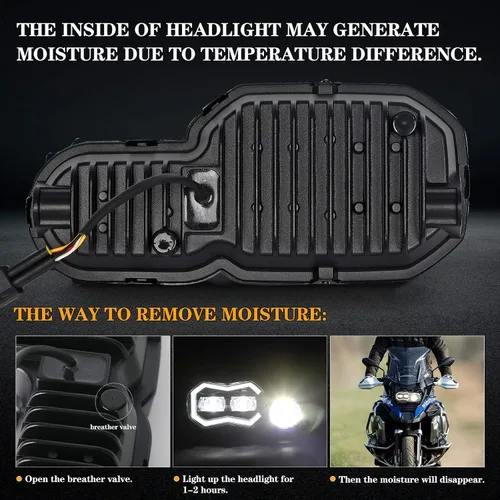 Miniatura 4 de AUDEXEN - Conjunto de faros LED de 200W con ojos de ángel DRL de haz alto/bajo compatible con BMW F800GS F800GS Adventure F700GS F650GS