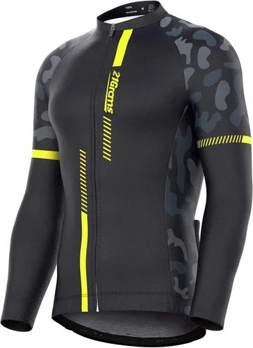 21Grams Cycling Jersey Mens Mountain Bike Bicycling Mens Cycling Jerseys Biking Long Sleeve Tshirts Shirts for Men Cycling