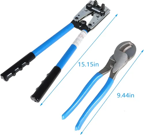 Miniatura 3 de Herramienta engarzadora de cables de batería de 6-50 mm², herramienta de prensado de alambre para corte y crimpado de cable de alambre de 10,8,6,4,2