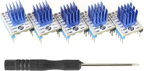 Miniatura 8 de FYSETC Piezas de impresora 3D, 5 unidades de actualización Stepstick silencio S2209 V4.0 controlador de motor paso a paso modo UART con disipador