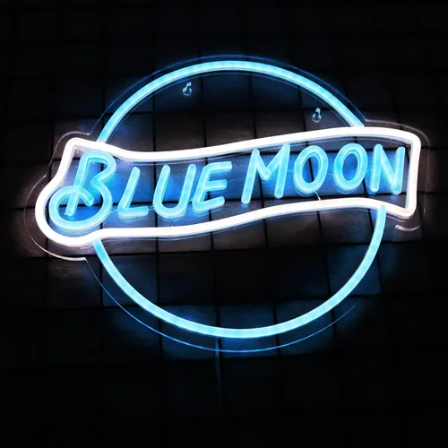 Miniatura 6 de Letreros de Neón Luna Azul para Decoración de Pared Luces de Neón para Dormitorio Letreros LED Adecuados para Cueva de Hombre Bar Pub Restaurante