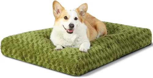 Miniatura 8 de KSIIA Cama Lavable para Perros Cama de Felpa de Lujo para Jaula de Perros Almohadilla Cómoda para Perrera Alfombrilla Antideslizante para Dormir