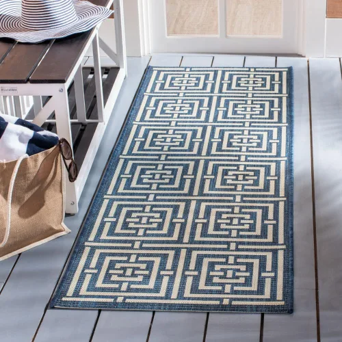 Miniatura 26 de SAFAVIEH Courtyard Collection CY6937 - Alfombra decorativa para interiores y exteriores, impermeable, fácil de limpiar, 2 pies 3 pulgadas x 6 pies 7